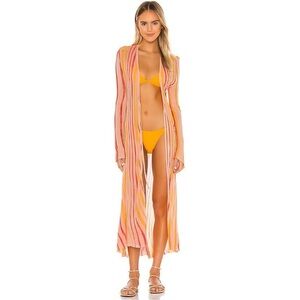 NWT One Grey Day Amos Duster in Mango Multi